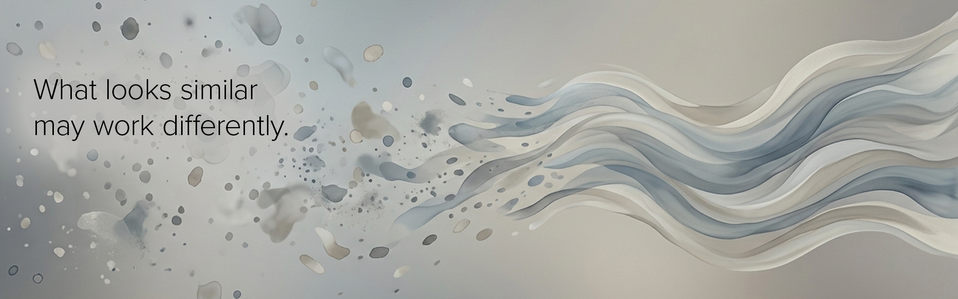 Abstract image showing scattered particles gradually forming into flowing lines from left to right